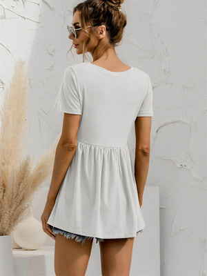 Never Be Average Short Sleeve Babydoll Top - MXSTUDIO.COM