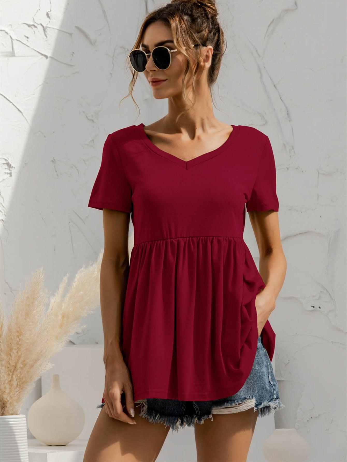 Never Be Average Short Sleeve Babydoll Top - MXSTUDIO.COM