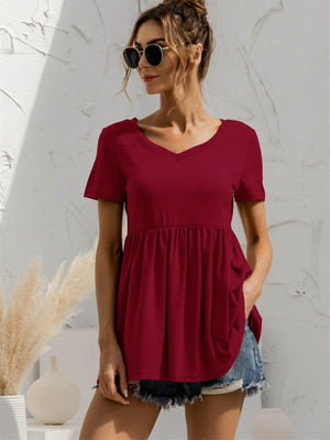 Never Be Average Short Sleeve Babydoll Top - MXSTUDIO.COM