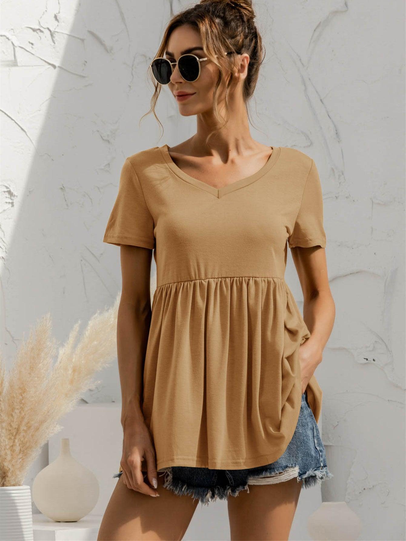 Never Be Average Short Sleeve Babydoll Top - MXSTUDIO.COM