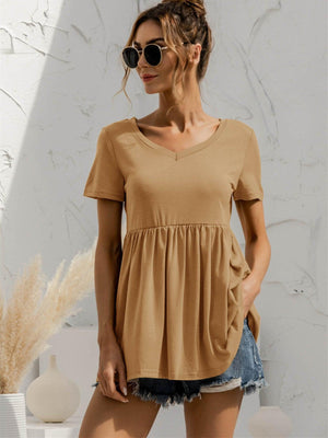 Never Be Average Short Sleeve Babydoll Top - MXSTUDIO.COM