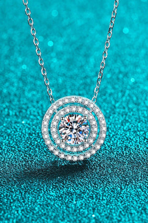 Nice-Looking Round Moissanite Necklace Womens - MXSTUDIO.COM