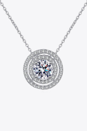 Nice-Looking Round Moissanite Necklace Womens - MXSTUDIO.COM