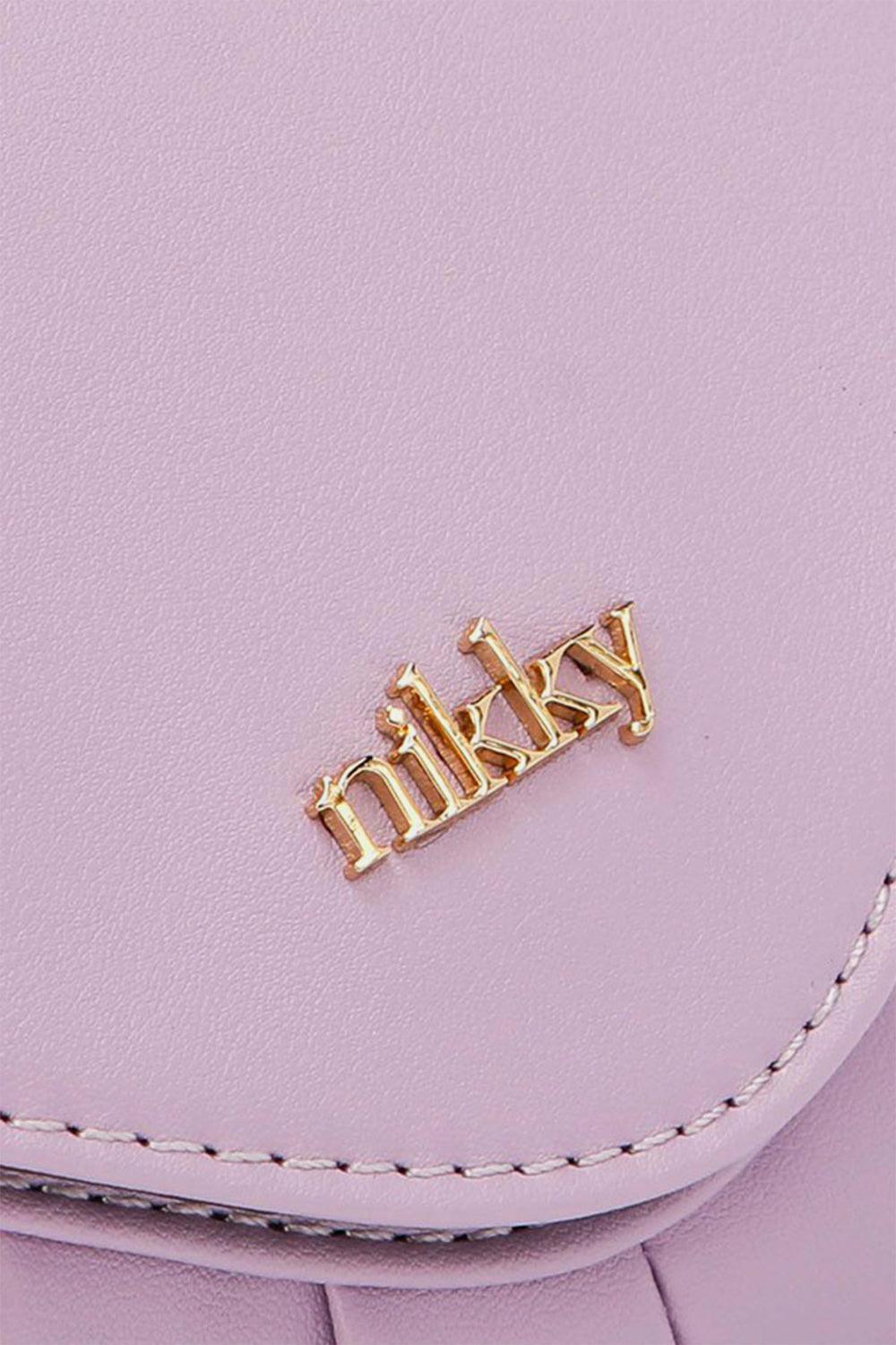 a pink purse with a name on it