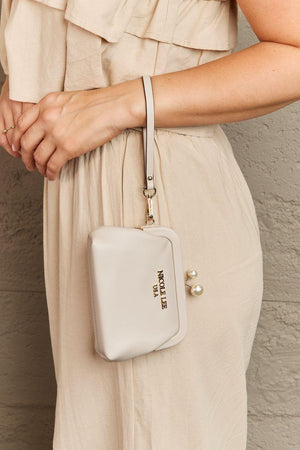 Nicole Lee USA Pearl Accent Leather Coin Purse - MXSTUDIO.COM