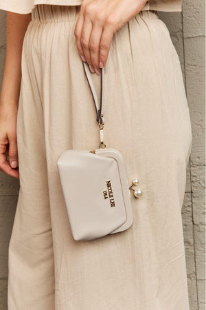 Nicole Lee USA Pearl Accent Leather Coin Purse - MXSTUDIO.COM