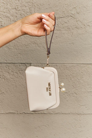 Nicole Lee USA Pearl Accent Leather Coin Purse - MXSTUDIO.COM