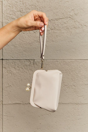 Nicole Lee USA Pearl Accent Leather Coin Purse - MXSTUDIO.COM