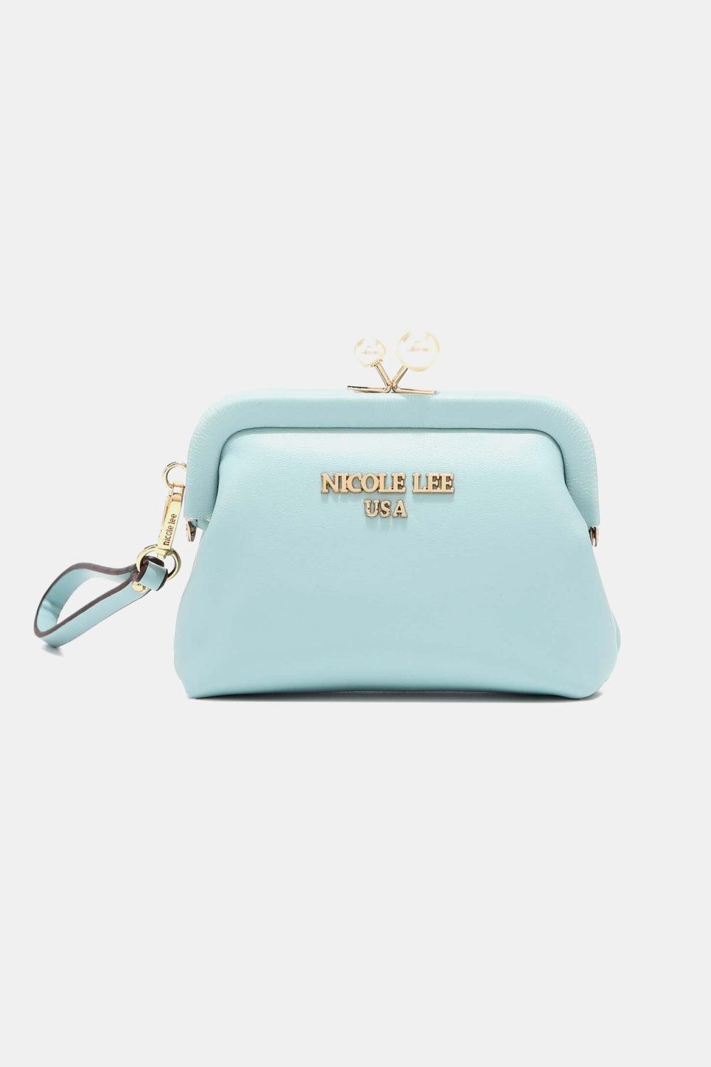 Nicole Lee USA Pearl Accent Leather Coin Purse - MXSTUDIO.COM