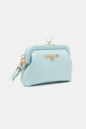 Nicole Lee USA Pearl Accent Leather Coin Purse - MXSTUDIO.COM
