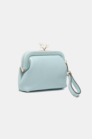 Nicole Lee USA Pearl Accent Leather Coin Purse - MXSTUDIO.COM