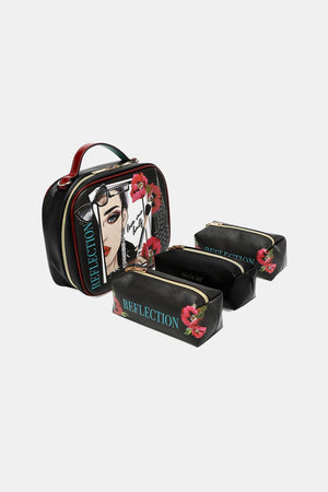 Nicole Lee USA Printed Leather 4 Piece Women Bag Set - MXSTUDIO.COM