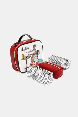 Nicole Lee USA Printed Leather 4 Piece Women Bag Set - MXSTUDIO.COM