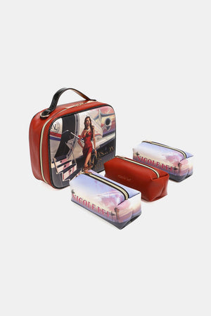 Nicole Lee USA Printed Leather 4 Piece Women Bag Set - MXSTUDIO.COM
