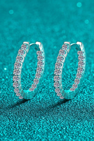 Notable Sterling Silver Moissanite Huggie Earrings - MXSTUDIO.COM