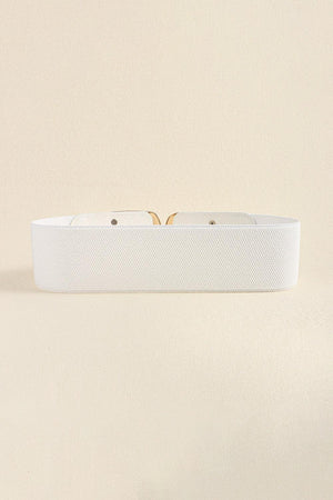 Noteworthy Attire Zinc Alloy Buckle Wide Waist Elastic Belt - MXSTUDIO.COM