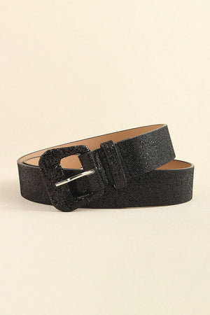 Noticeable Women's PU Leather Glitter Belt - MXSTUDIO.COM