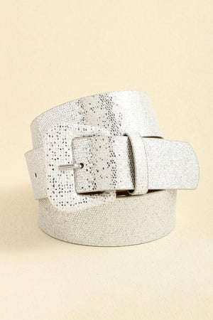 Noticeable Women's PU Leather Glitter Belt - MXSTUDIO.COM
