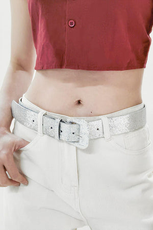 Noticeable Women's PU Leather Glitter Belt - MXSTUDIO.COM