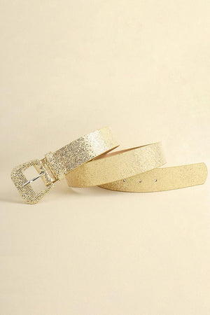 Noticeable Women's PU Leather Glitter Belt - MXSTUDIO.COM