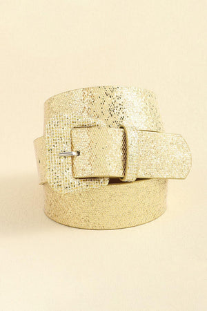 Noticeable Women's PU Leather Glitter Belt - MXSTUDIO.COM