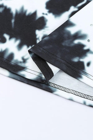 Off The Grid Short Sleeve Tie Dye Tunic - MXSTUDIO.COM