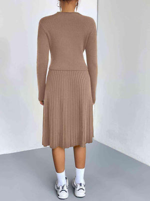 On The Go Rib-Knit Sweater and Skirt Set-MXSTUDIO.COM
