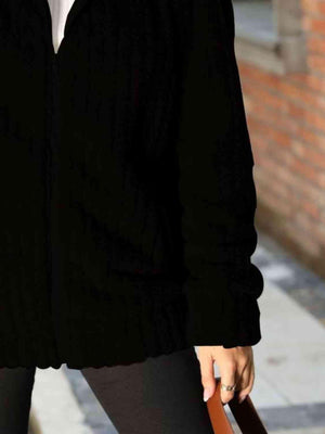 Optimal Warmth Zip Up Fuzzy Jacket-MXSTUDIO.COM