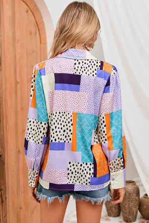 Optimistic Patchwork Balloon Sleeve Shirt - MXSTUDIO.COM