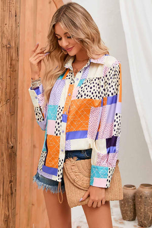 Optimistic Patchwork Balloon Sleeve Shirt - MXSTUDIO.COM