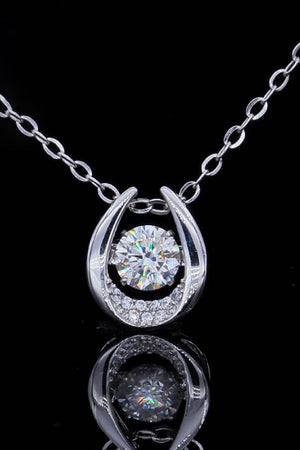 Optimistic Zircon Accent Moissanite Pendant Necklace - MXSTUDIO.COM