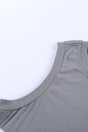 Out All Day Crew Neck Two Tone Tank Top - MXSTUDIO.COM