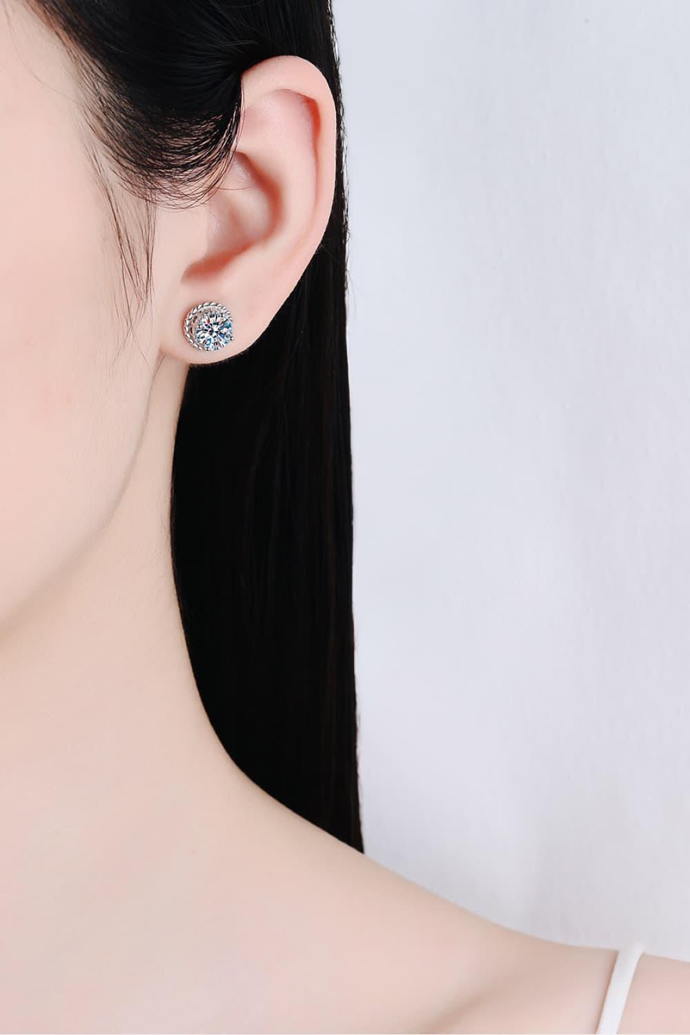 Own Your Style 2 Carat Moissanite Stud Earrings - MXSTUDIO.COM