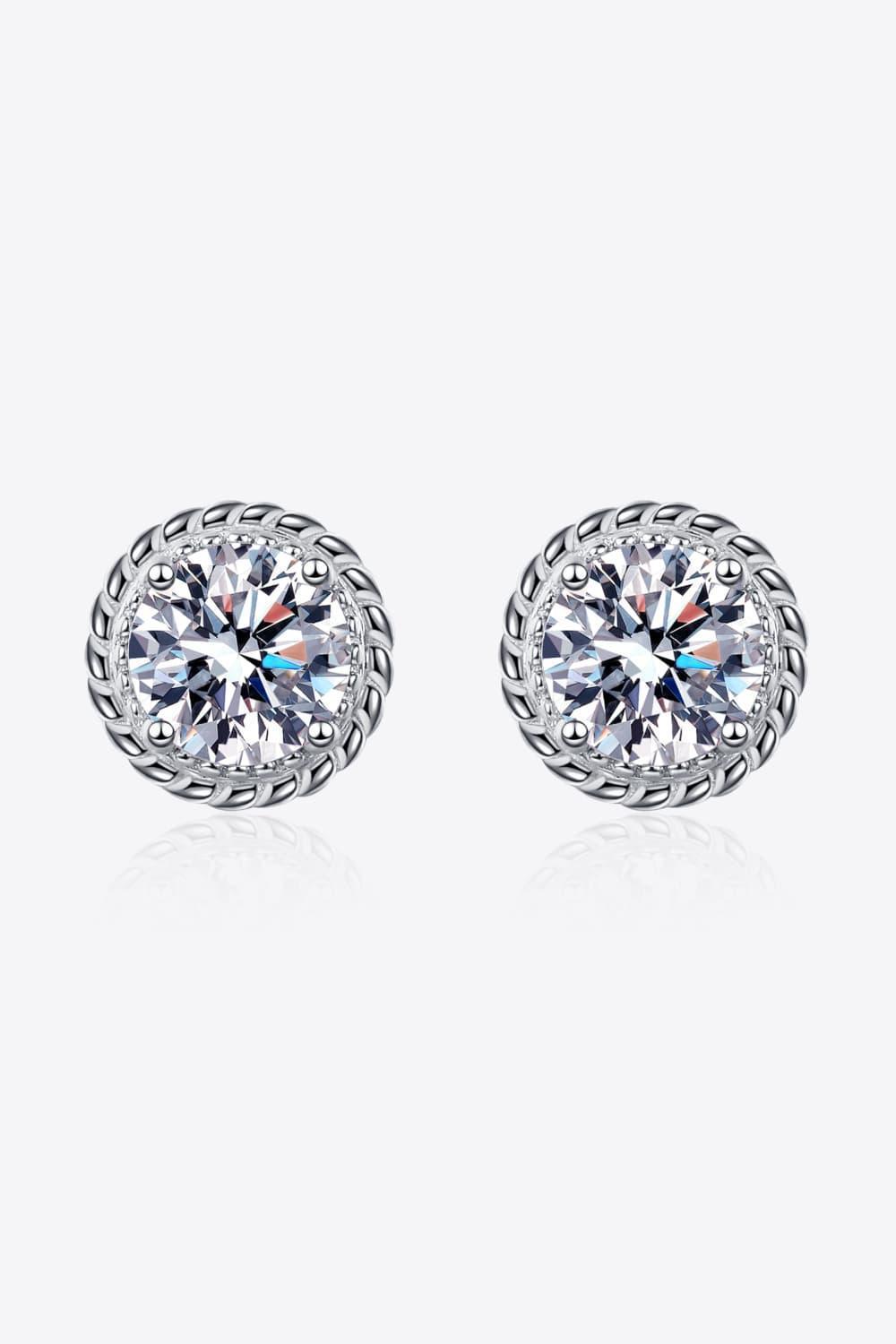 Own Your Style 2 Carat Moissanite Stud Earrings - MXSTUDIO.COM