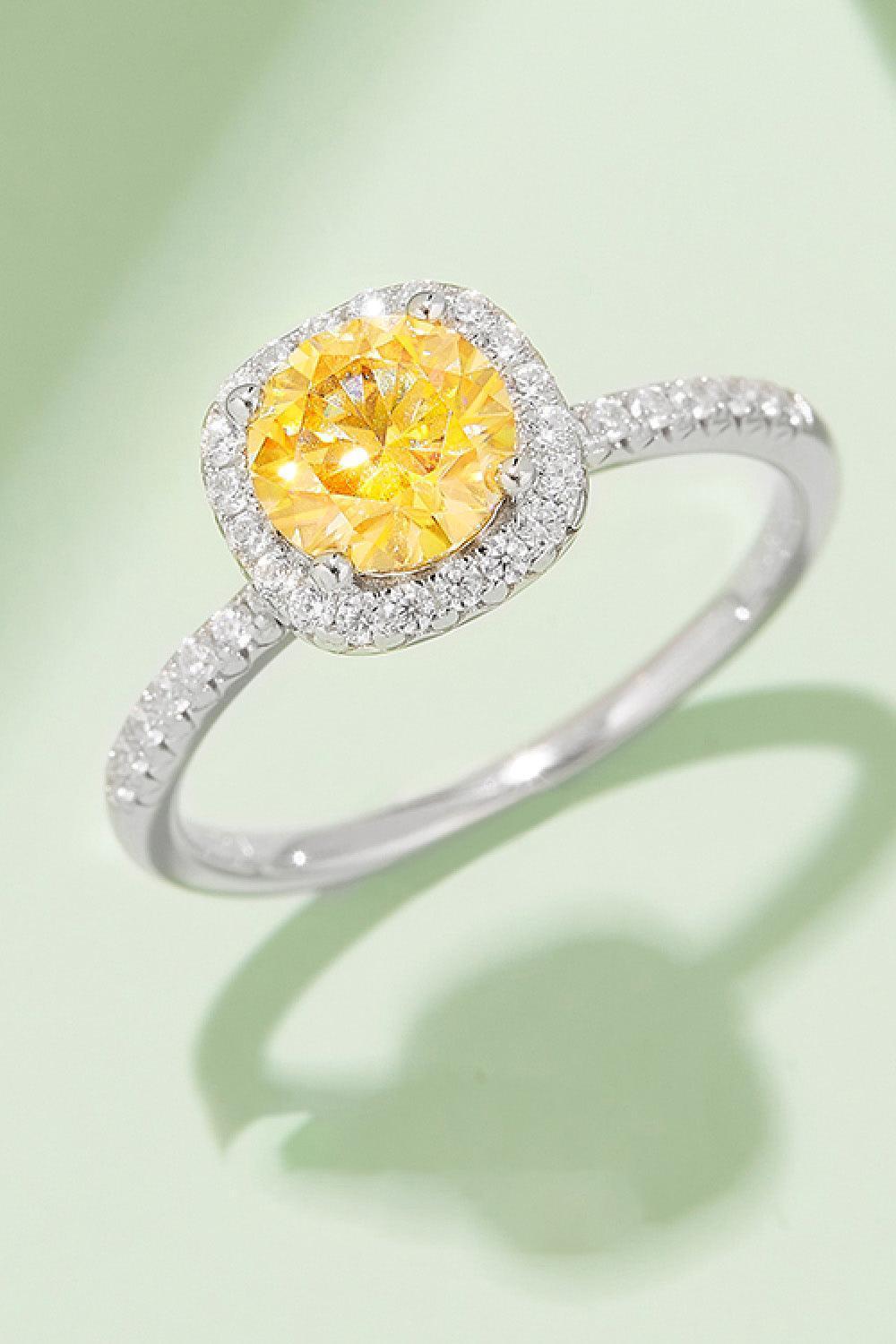 Peak Glow Halo 1 Carat Moissanite Ring - MXSTUDIO.COM