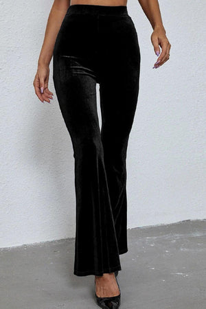 Perfect High Waist Black Flare Leg Pants - MXSTUDIO.COM