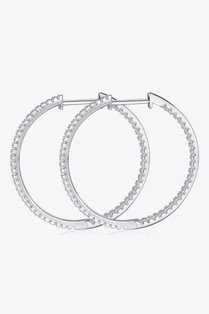 Perfect Shine Inlaid Moissanite Hoop Earrings - MXSTUDIO.COM