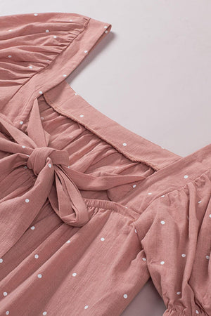 Picture Perfect Square Neck Tie Back Blouse - MXSTUDIO.COM