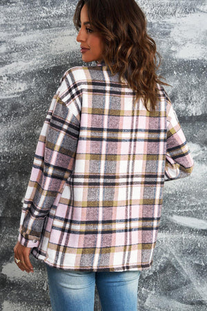 Plaid Shacket with Breast Pockets - MXSTUDIO.COM