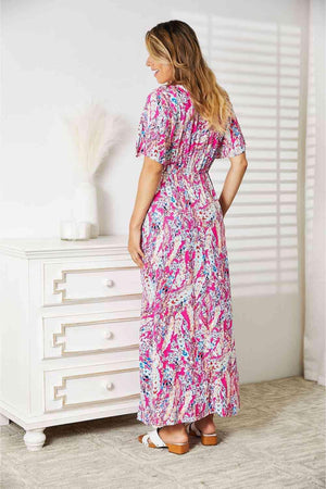 Playful Vibes V-Neck Multicolor Maxi Dress-MXSTUDIO.COM