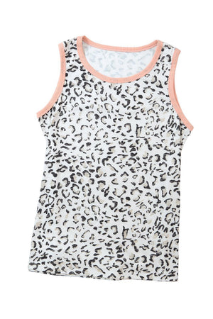 Pleasing Aura Crew Neck Leopard Print Tank - MXSTUDIO.COM