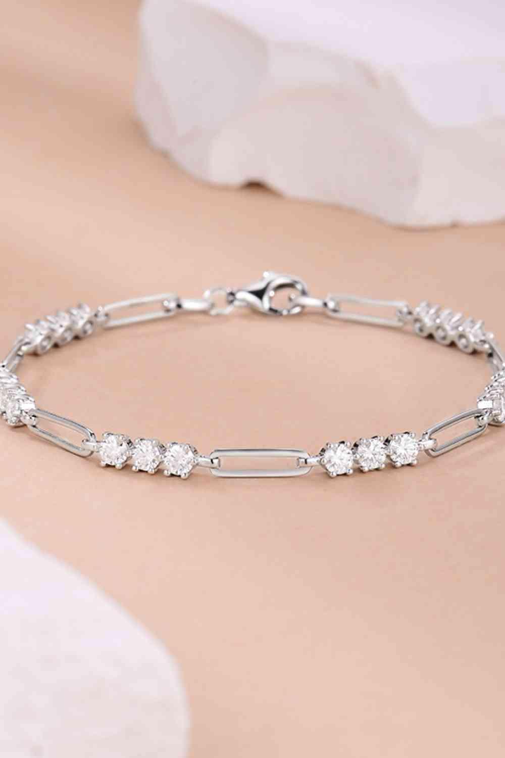 Polished Brilliance 1.8 Carat Moissanite Bracelet-MXSTUDIO.COM