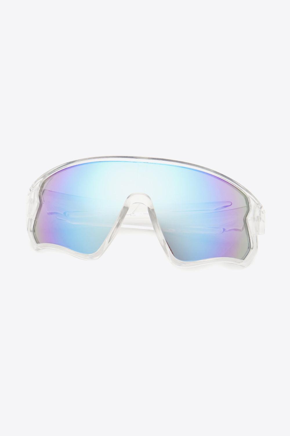 Polycarbonate Frame Aviator Shield Sunglasses - MXSTUDIO.COM
