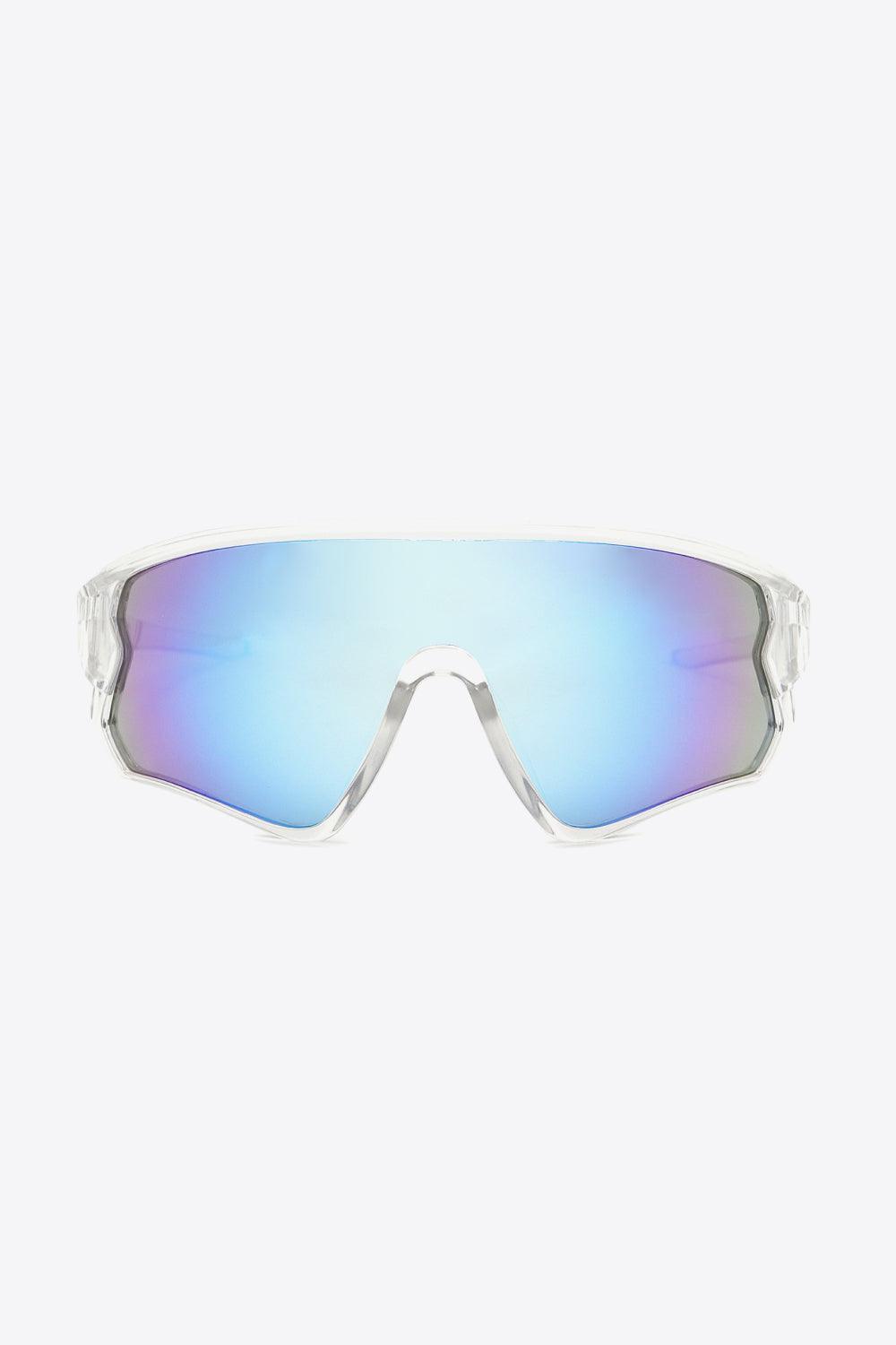 Polycarbonate Frame Aviator Shield Sunglasses - MXSTUDIO.COM