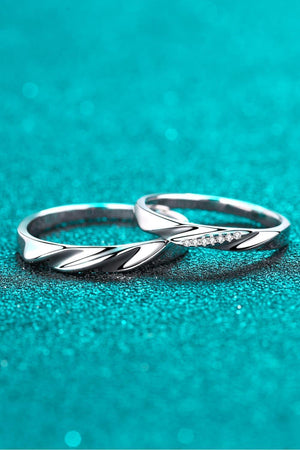 Precious Jewel Couple Sterling Silver Moissanite Ring - MXSTUDIO.COM