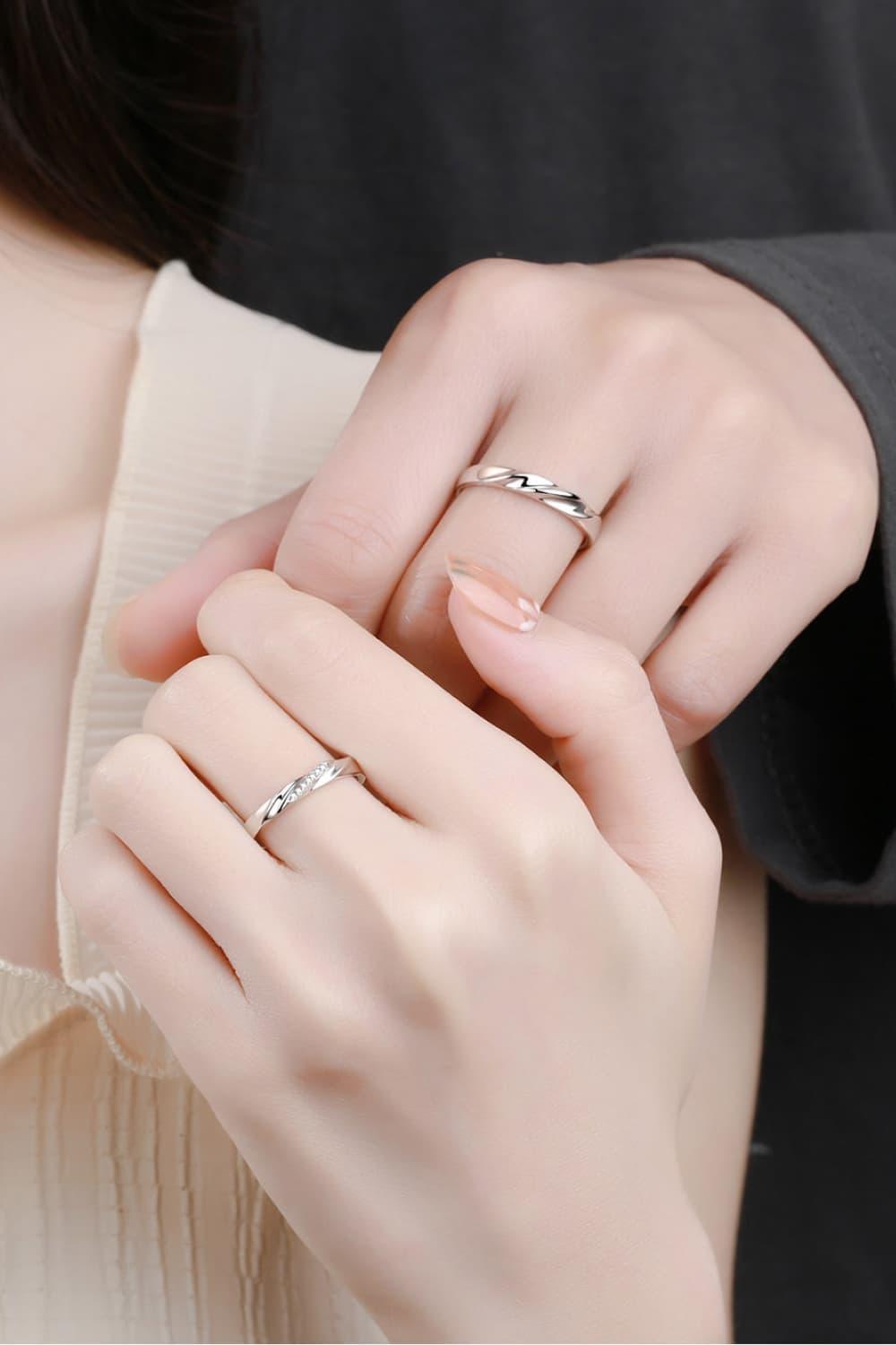 Precious Jewel Couple Sterling Silver Moissanite Ring - MXSTUDIO.COM