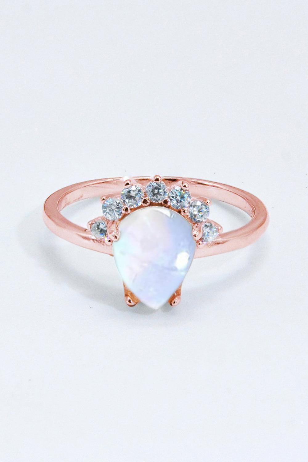 Premium Style Sterling Silver Moonstone Ring - MXSTUDIO.COM