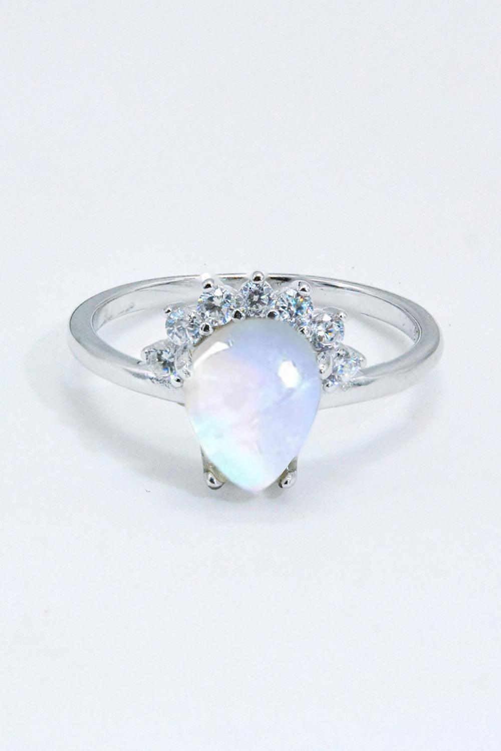 Premium Style Sterling Silver Moonstone Ring - MXSTUDIO.COM