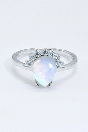 Premium Style Sterling Silver Moonstone Ring - MXSTUDIO.COM