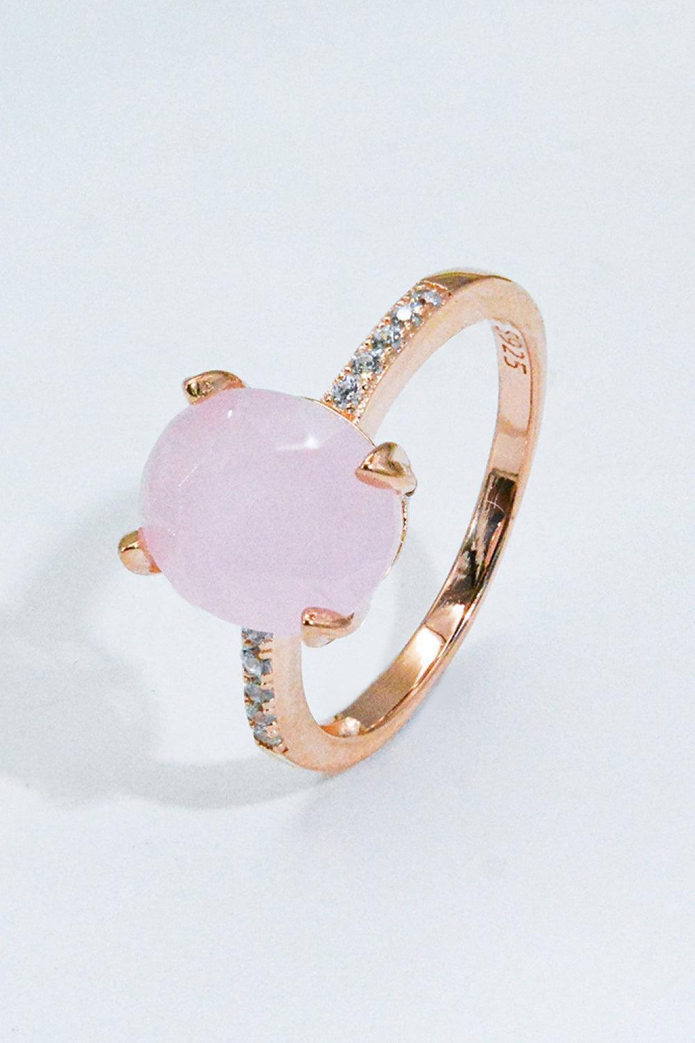 Present Oneself Rose Gold Plated Quartz Ring - MXSTUDIO.COM